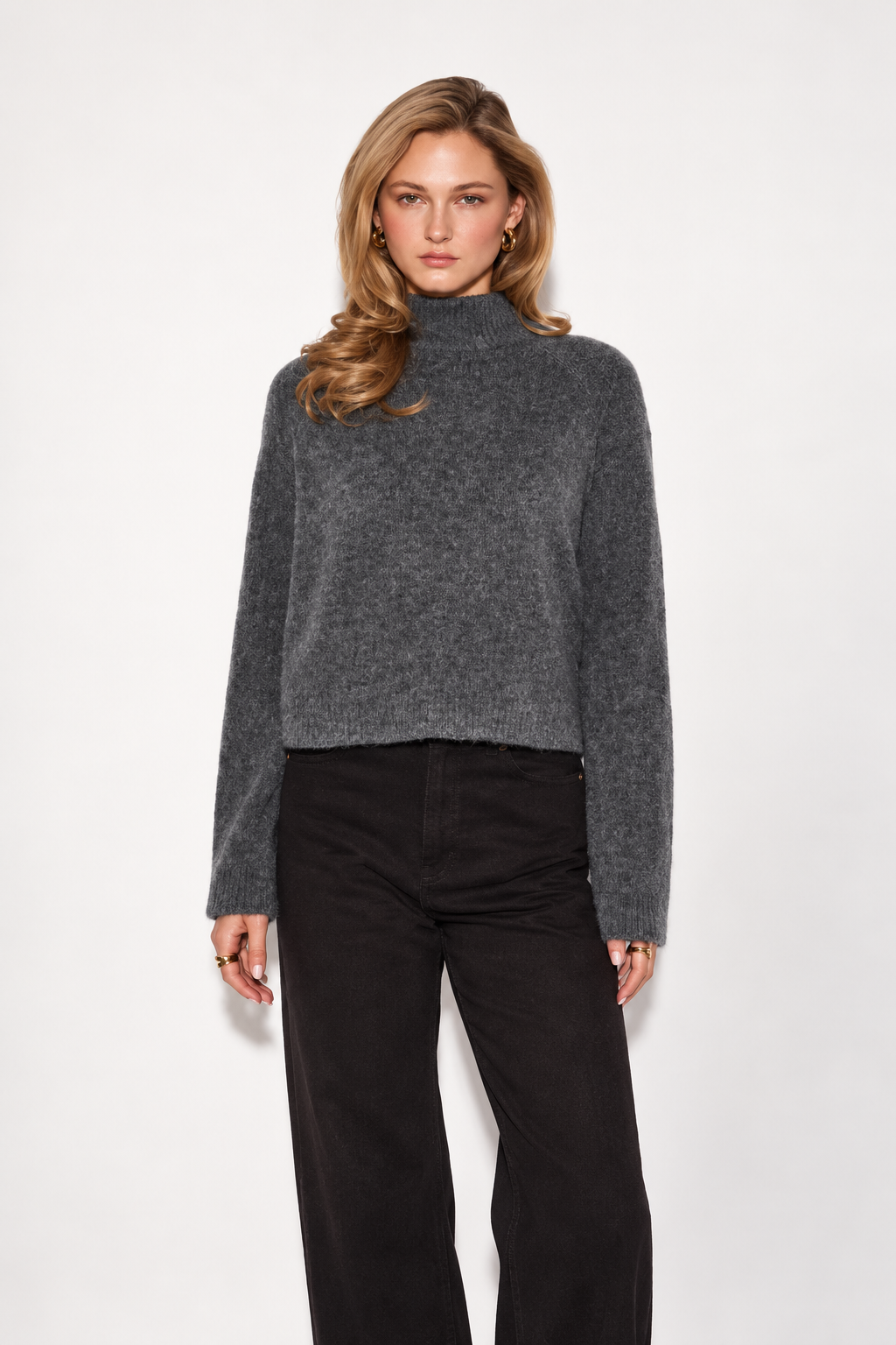 John + Jenn Oliver Mock Neck Sweater F685M