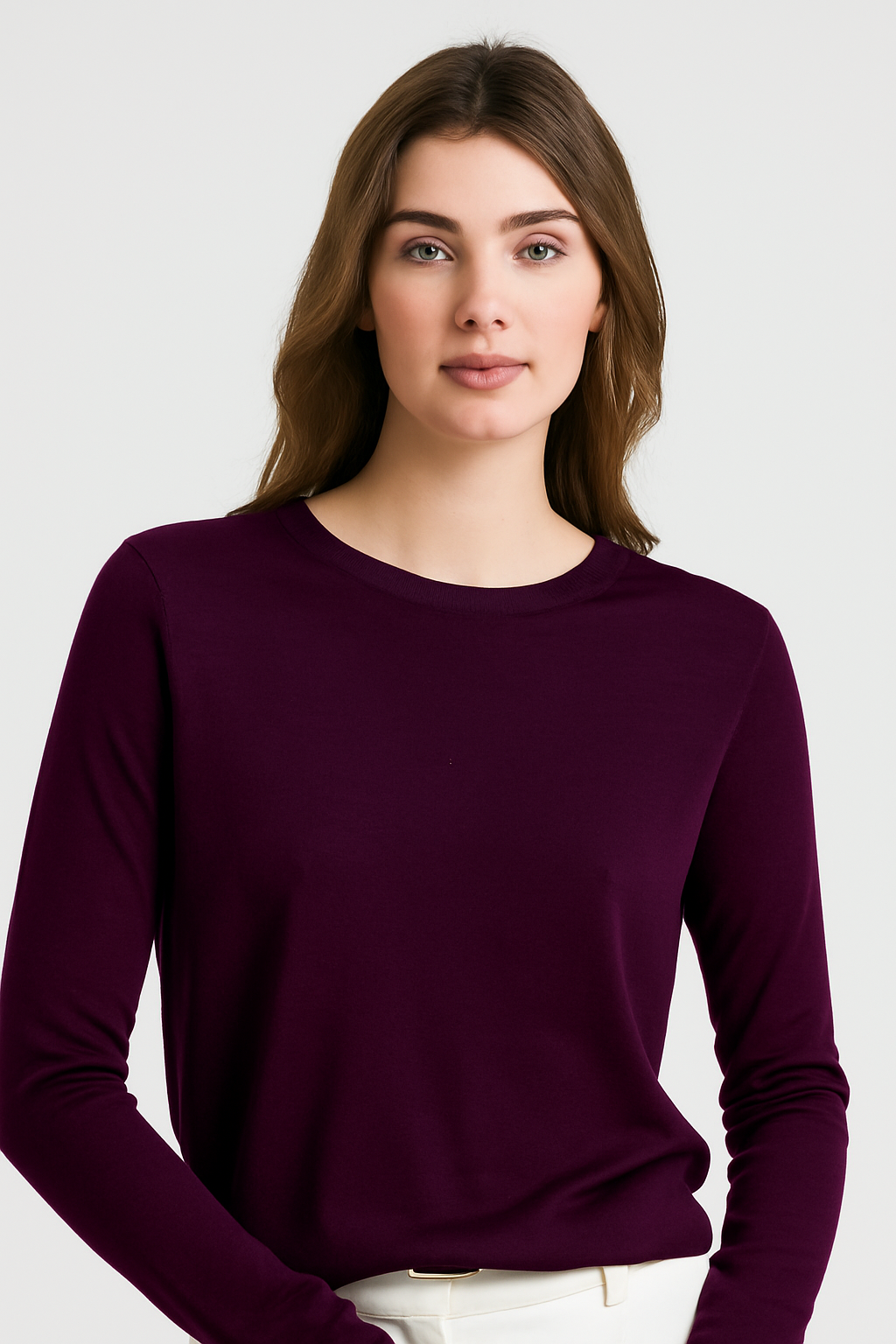 Patrick Assaraf XFine Merino Classic Crew W116C02