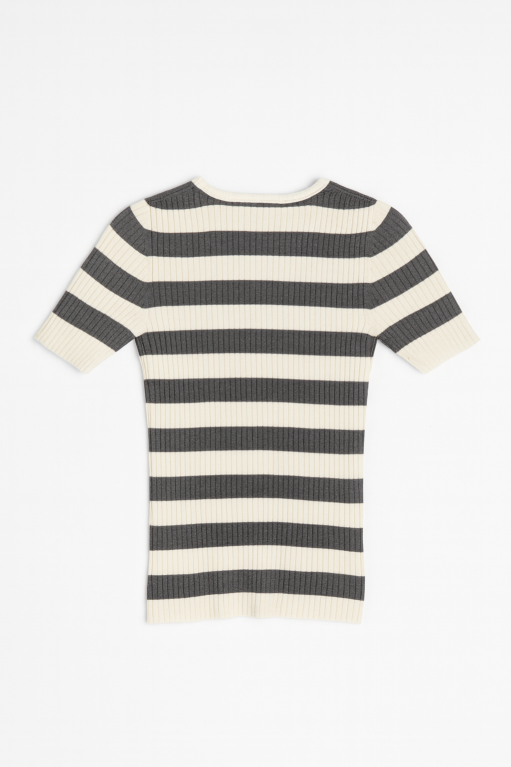 Majestic Filatures Merino Superfine Rib Knit Short Sleeve Crewneck K241-FPU724