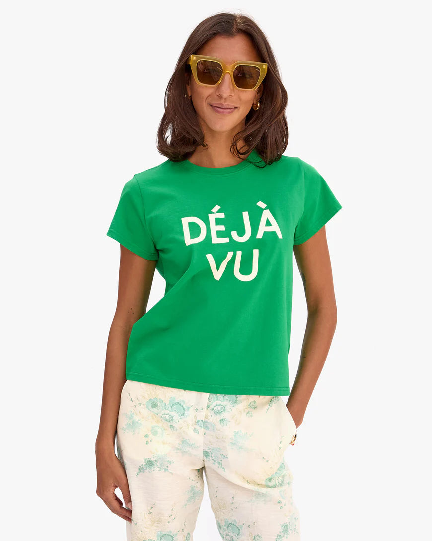 Clare V Classic Tee Deja Vu Green AP-TT-IT-100099