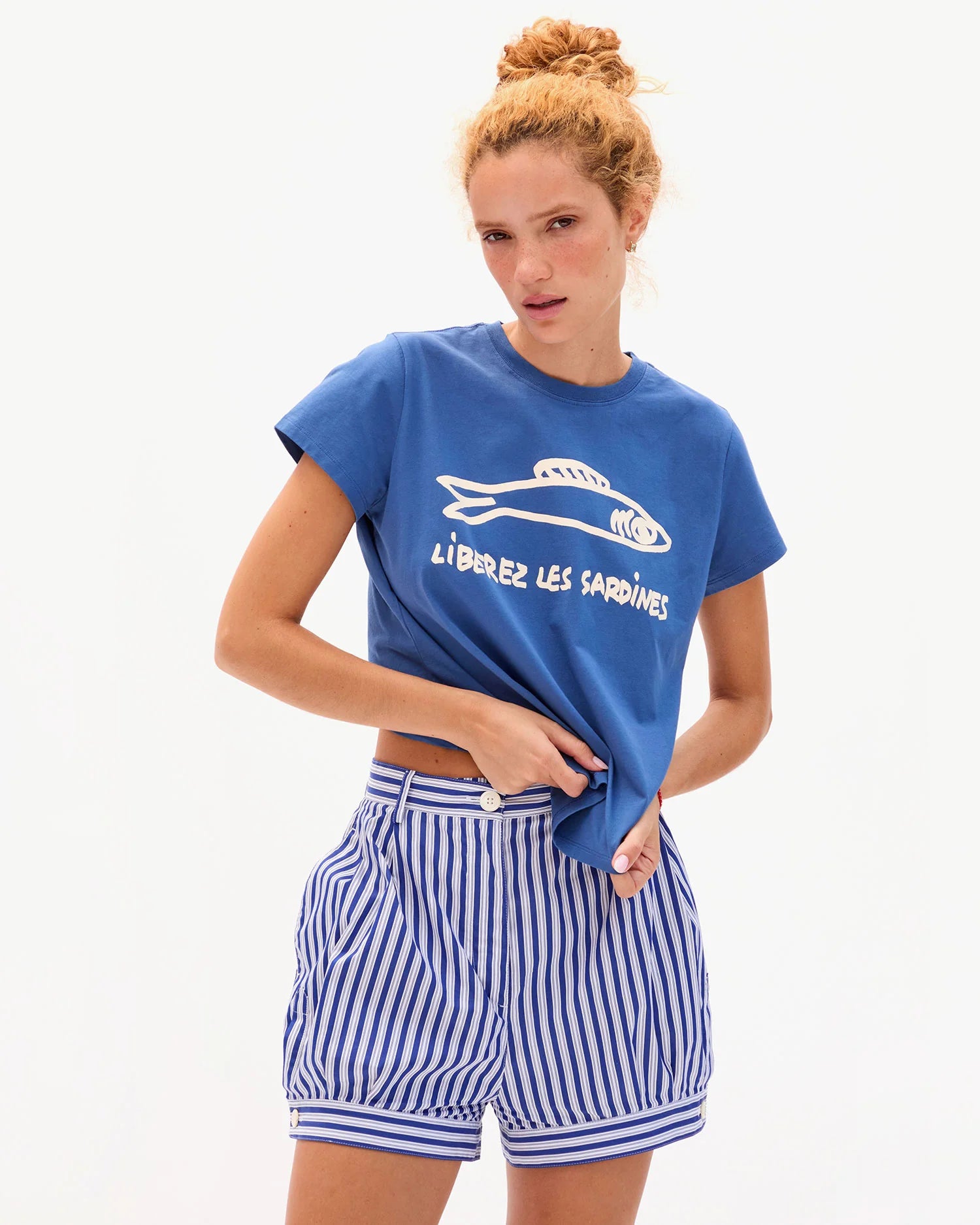 Clare V. Classic Tee CVA1000393-FRBLU
