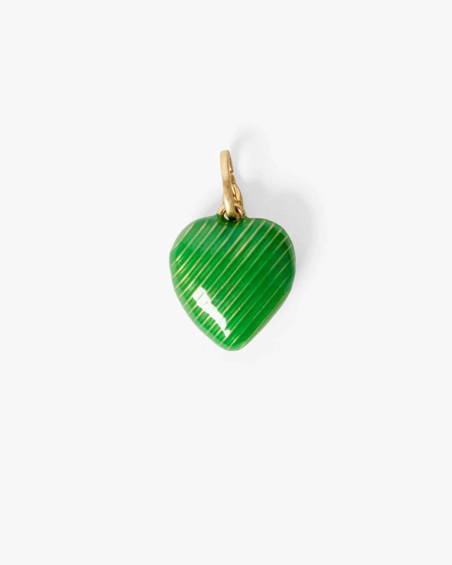 Clare V. Coated Heart Charm CVJ1000512-EMRLD-OS