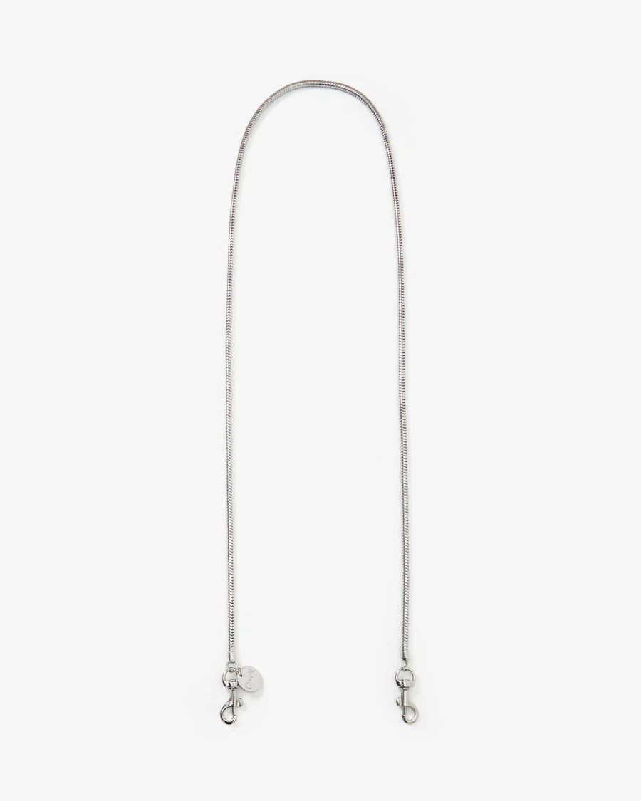 Clare V. Crossbody Strap Snake Chain Silver SG-ST-CB-100122