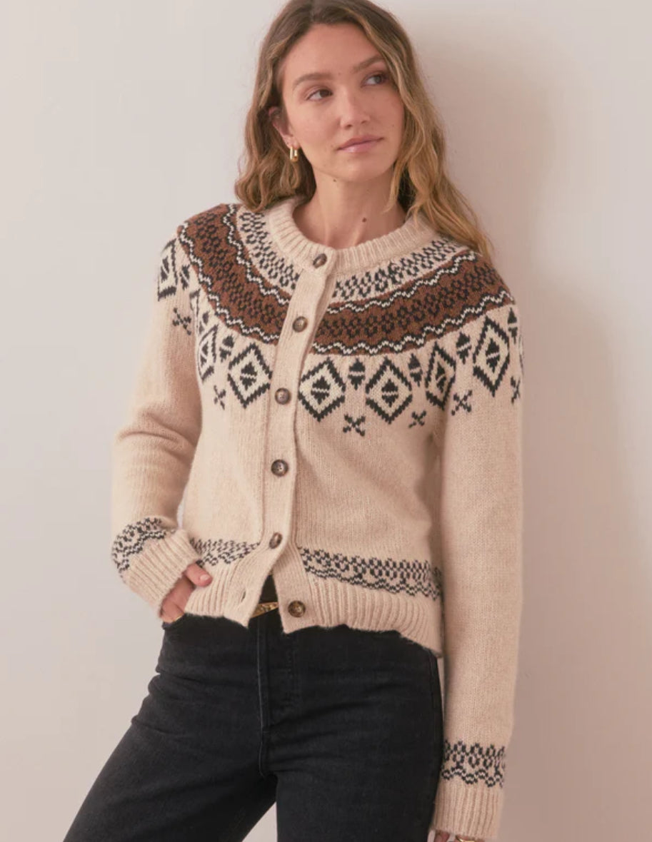 Marine Layer Ava Fair Isle Cardigan 2220-05