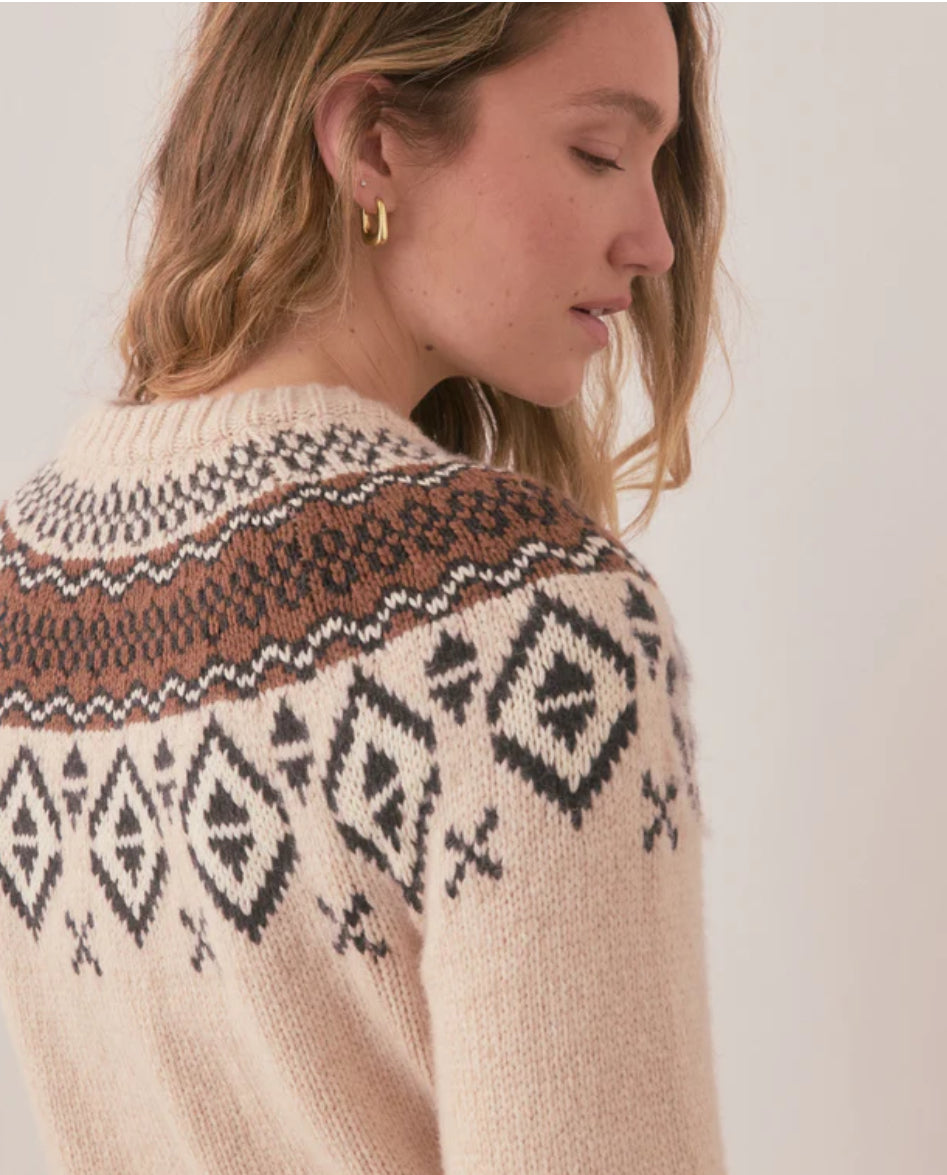 Marine Layer Ava Fair Isle Cardigan 2220-05