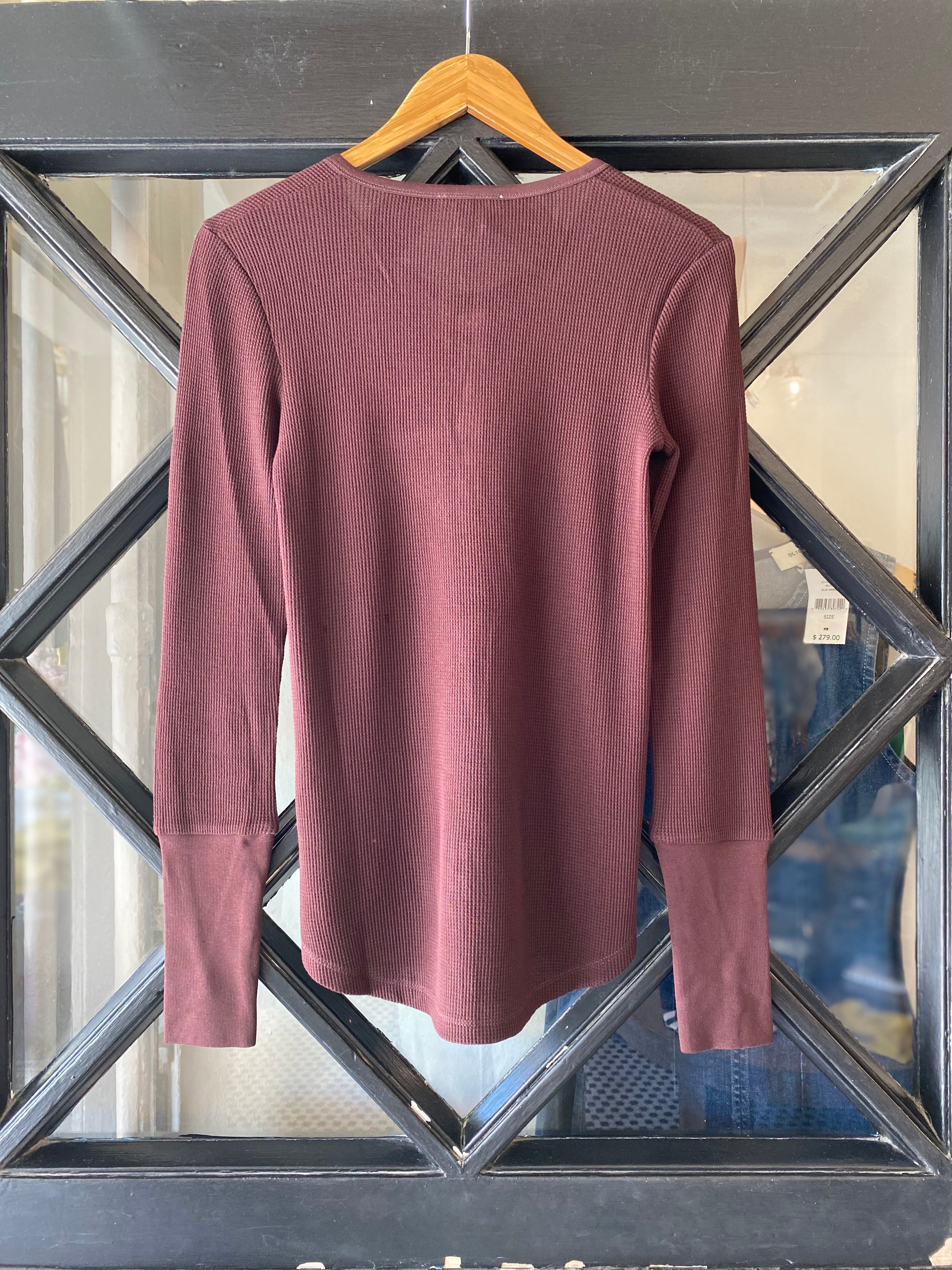 Splendid Thermal Forever Henley Dark Plum RF8K630