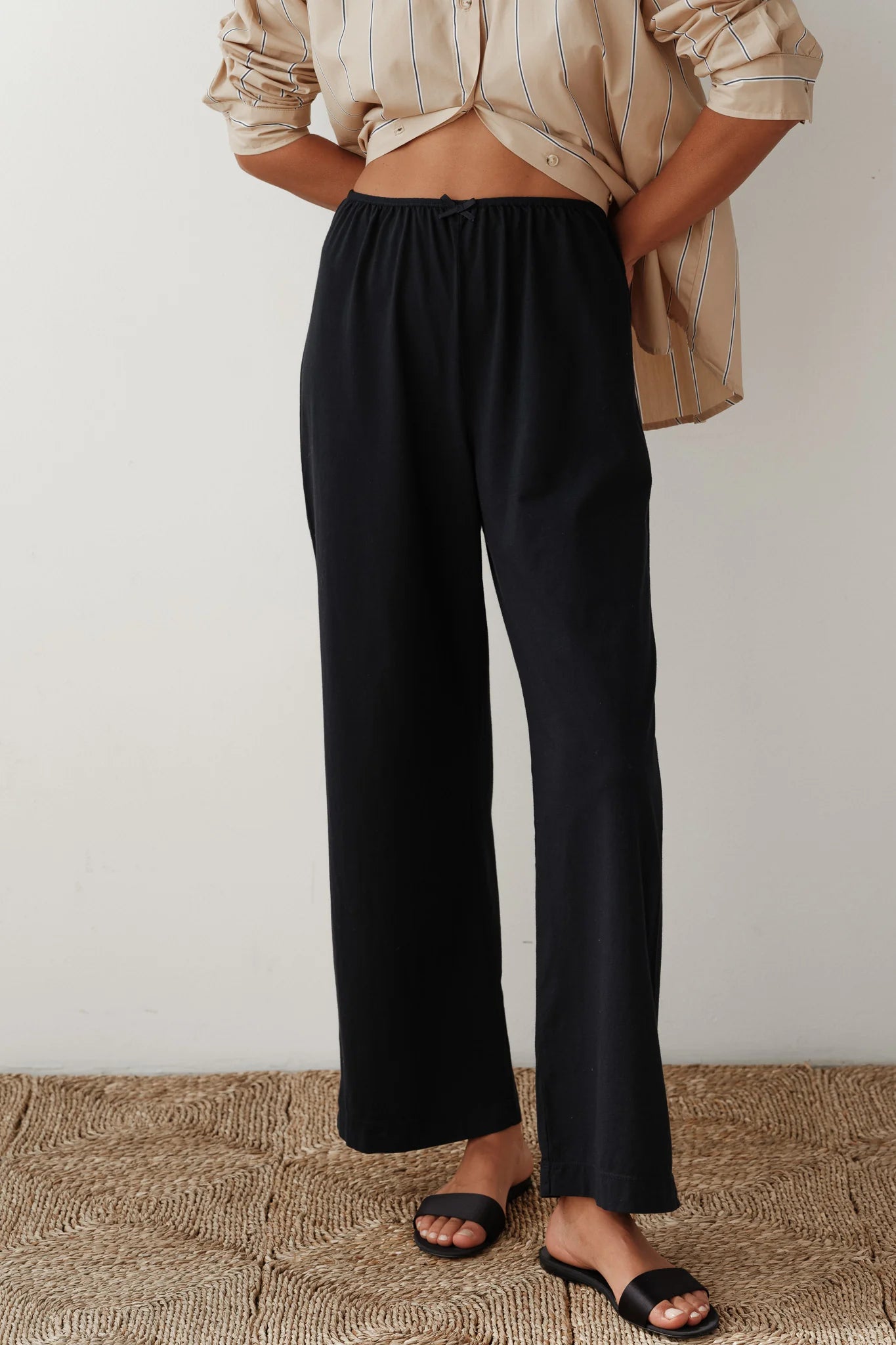 DONNI. The Jersey Bow Simple Pant 2047052