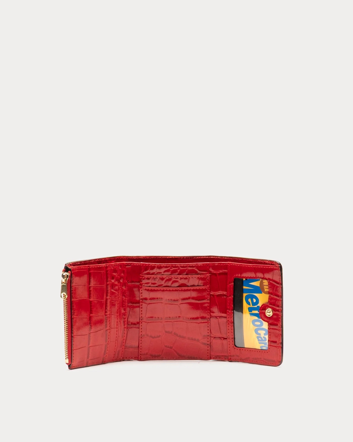 Frances Valentine Perfect Wallet Embossed Croc Leather