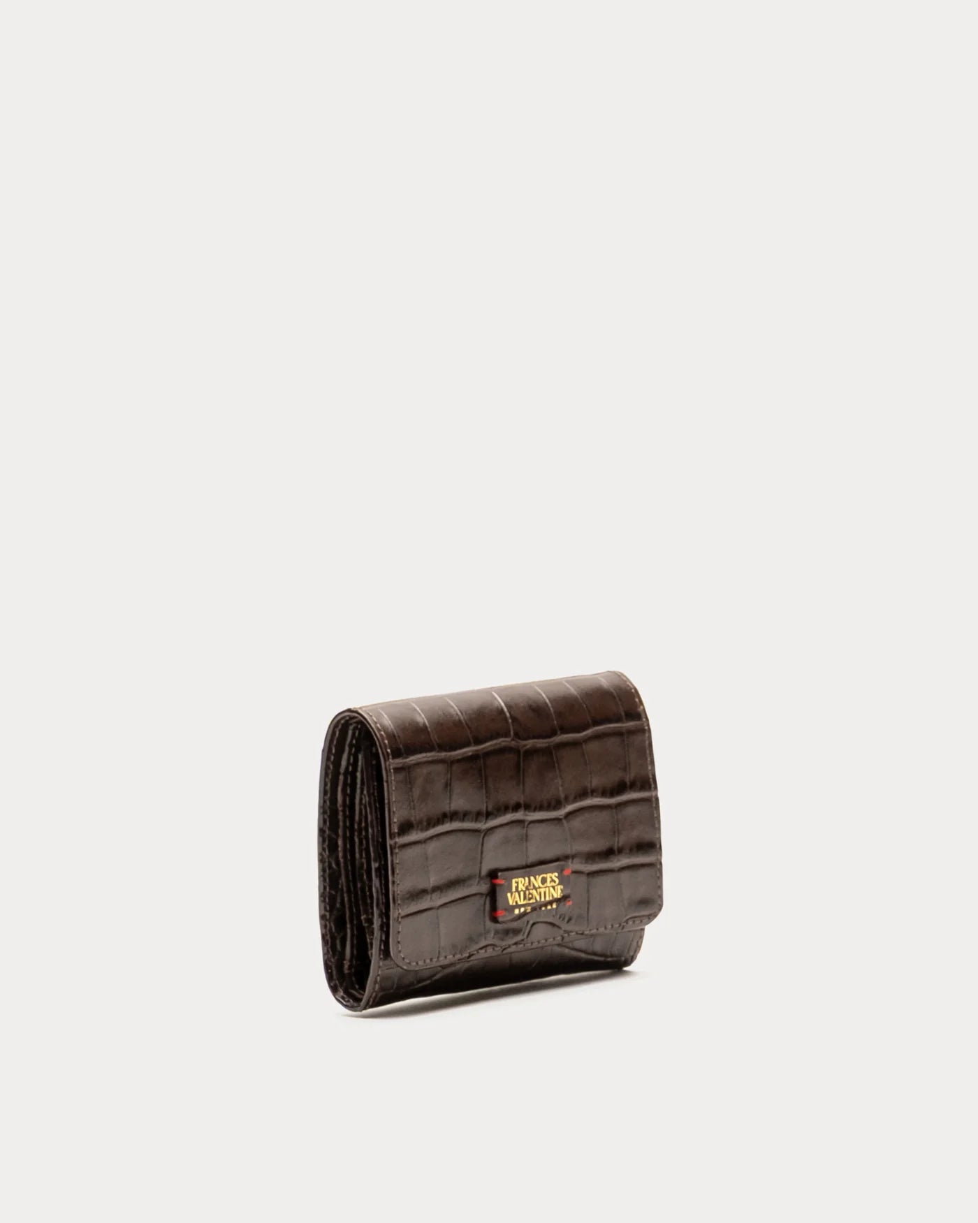 Frances Valentine Perfect Wallet Embossed Croc Leather