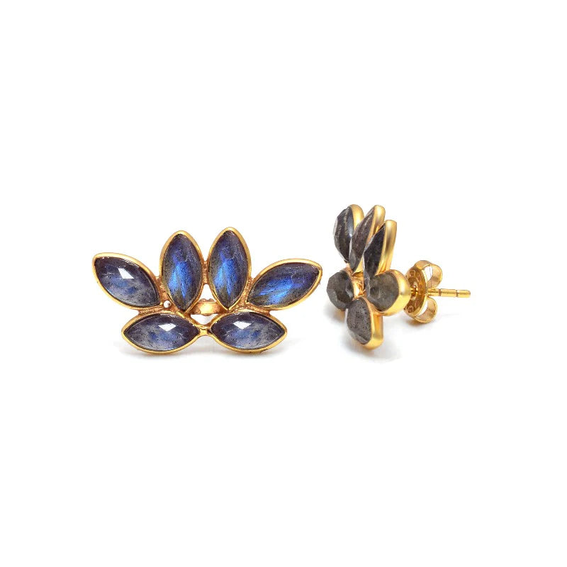 Leslie Francesca Gem Leaf Studs