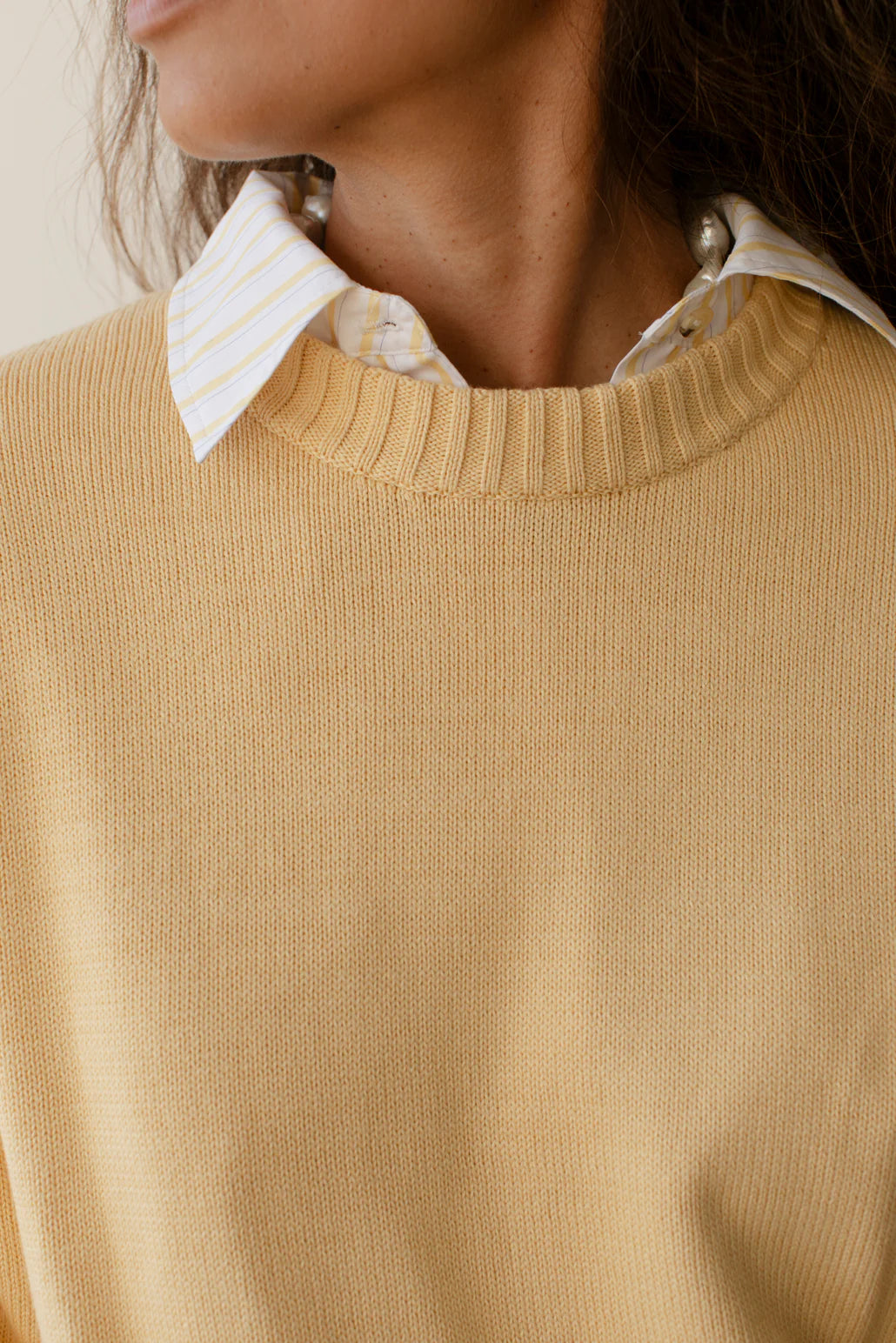 DONNI. The Cotton Knit Crewneck Sweater