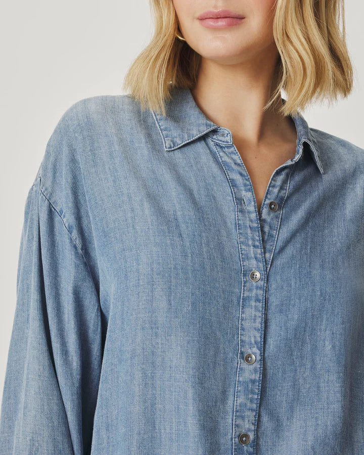 Splendid Button Down in Indigo RF3W723