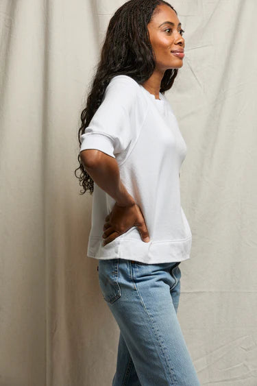 Perfect White Tee Effie French Terry Raglan Sweatshirt