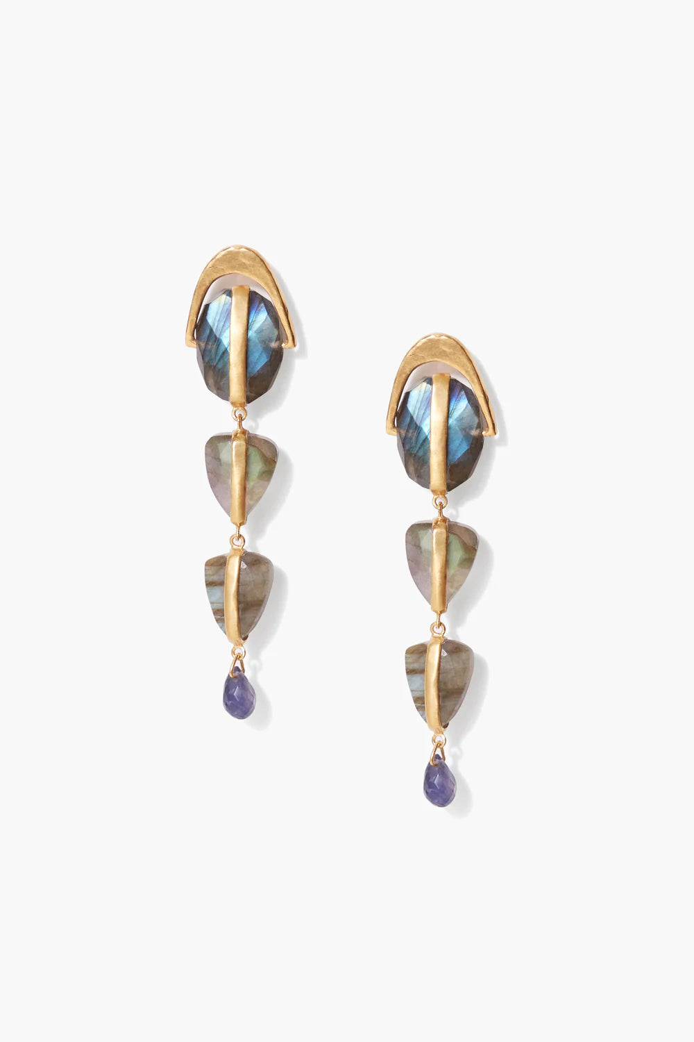 Chan Luu Labradorite Mix Rise Earrings EG-5560