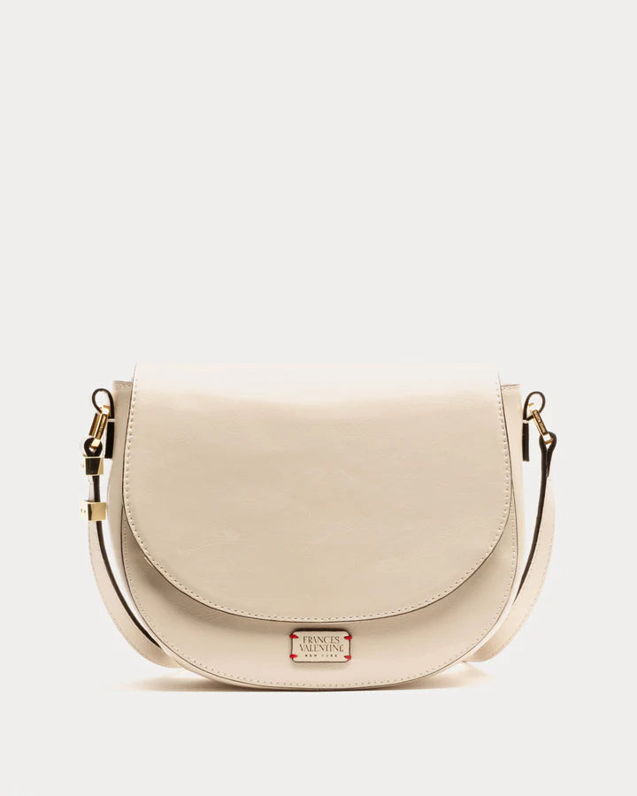 Frances Valentine Mini Ellen Crinkled Leather Saddle Bag