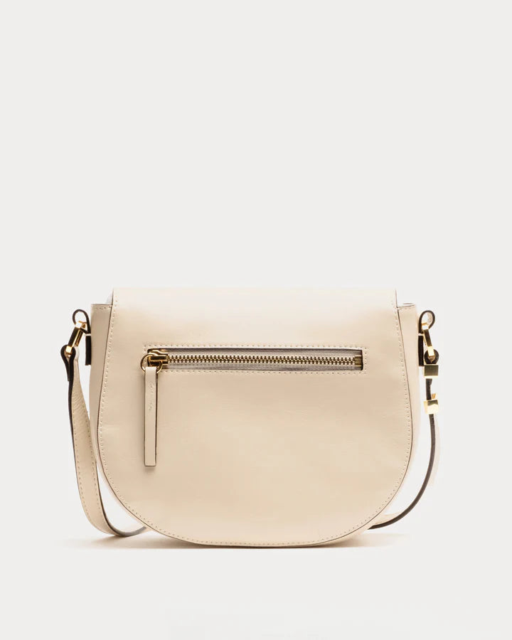 Frances Valentine Mini Ellen Crinkled Leather Saddle Bag