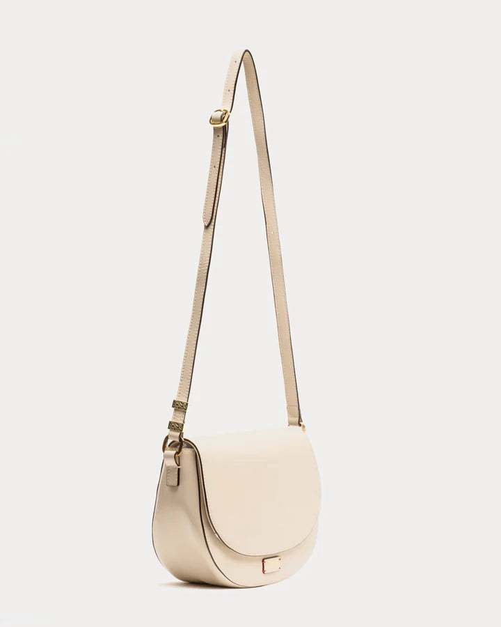 Frances Valentine Mini Ellen Crinkled Leather Saddle Bag