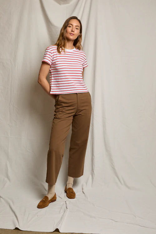 Perfect White Tee Everett Jersey Striped Short Sleeve Tee