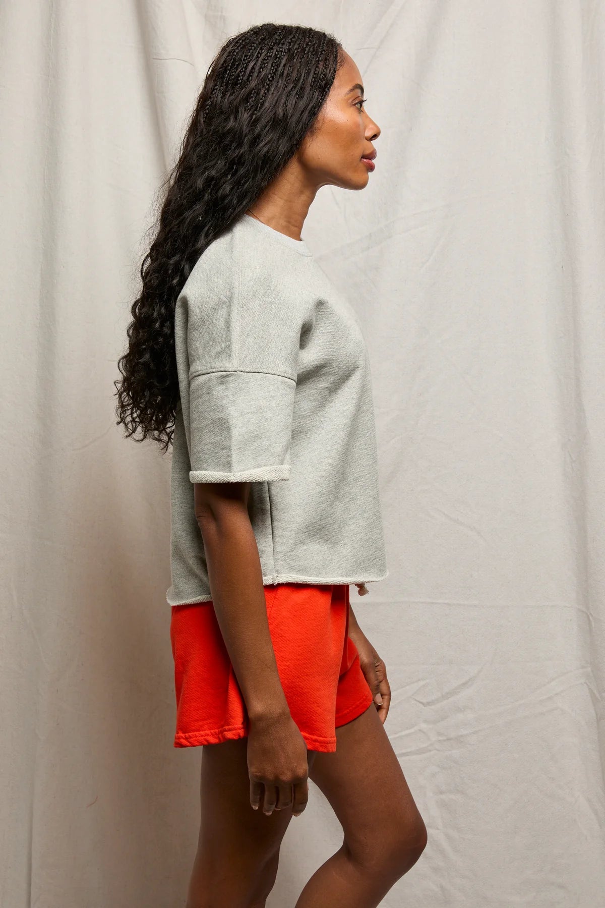 Perfect White Tee Ezra Short Sleeve Sweatshirt