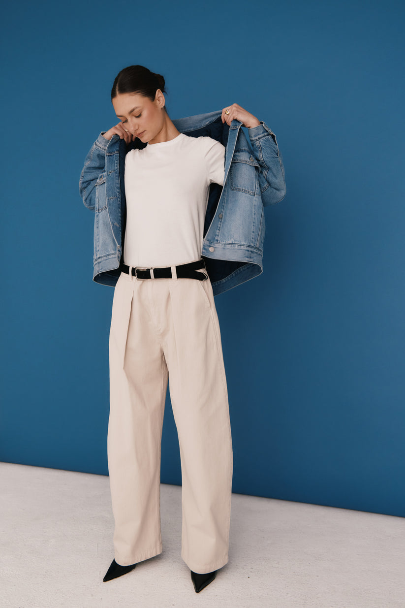 Pistola Eden Pleated Barrel Trouser