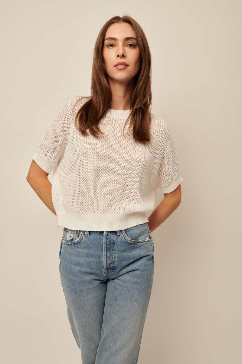 Line the Label Emersyn Short Sleeve Sweater