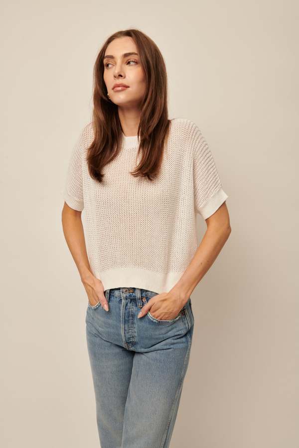 Line the Label Emersyn Short Sleeve Sweater