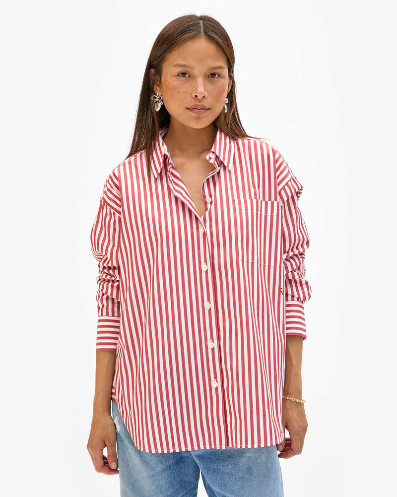 Clare V. Emilette Oversized Shirt AP-TP-BL-100066