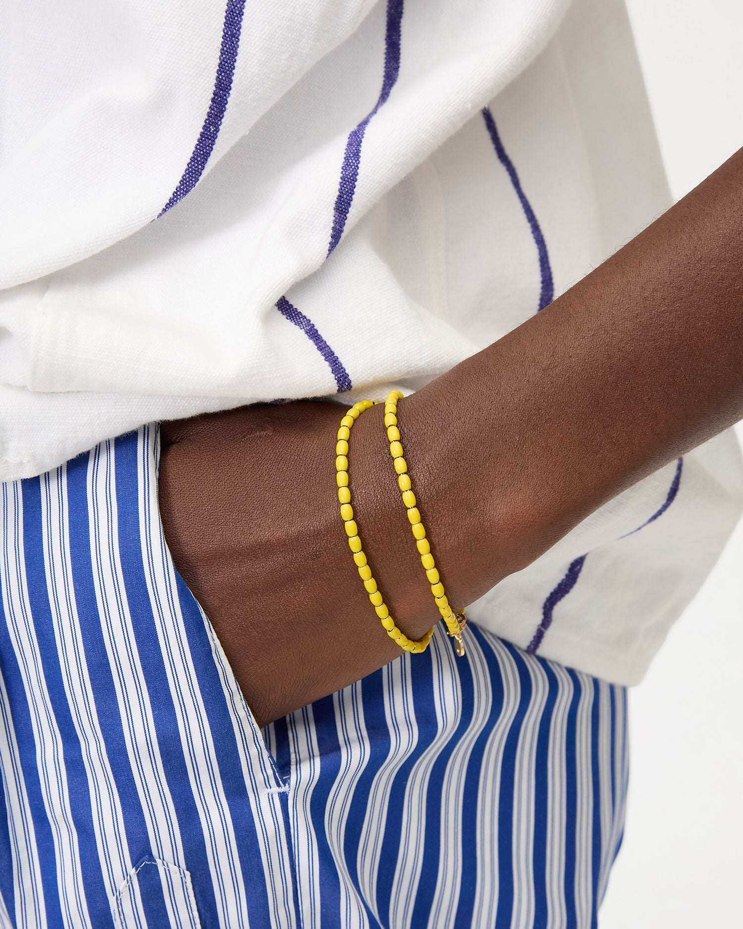 Clare V Enamel Barrel Chain Bracelet CVJ1000816