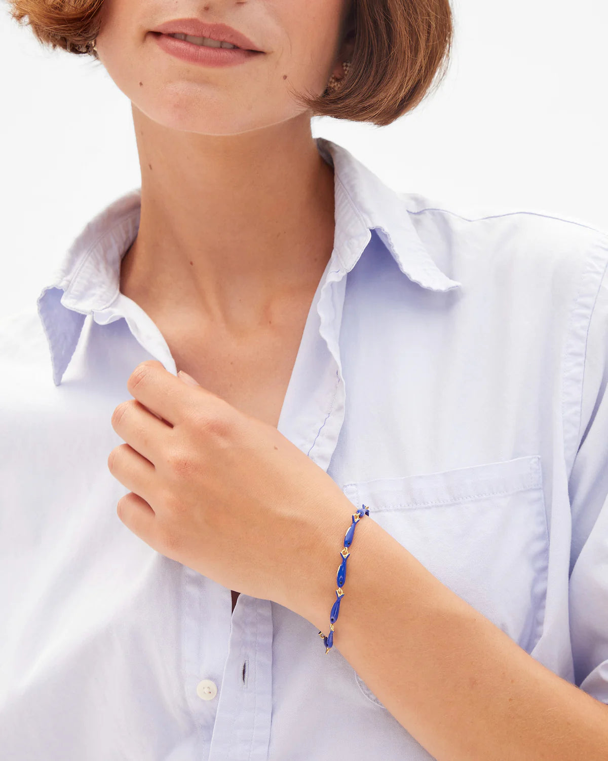 Clare V. Enamel Sardine Bracelet CVJ1000818