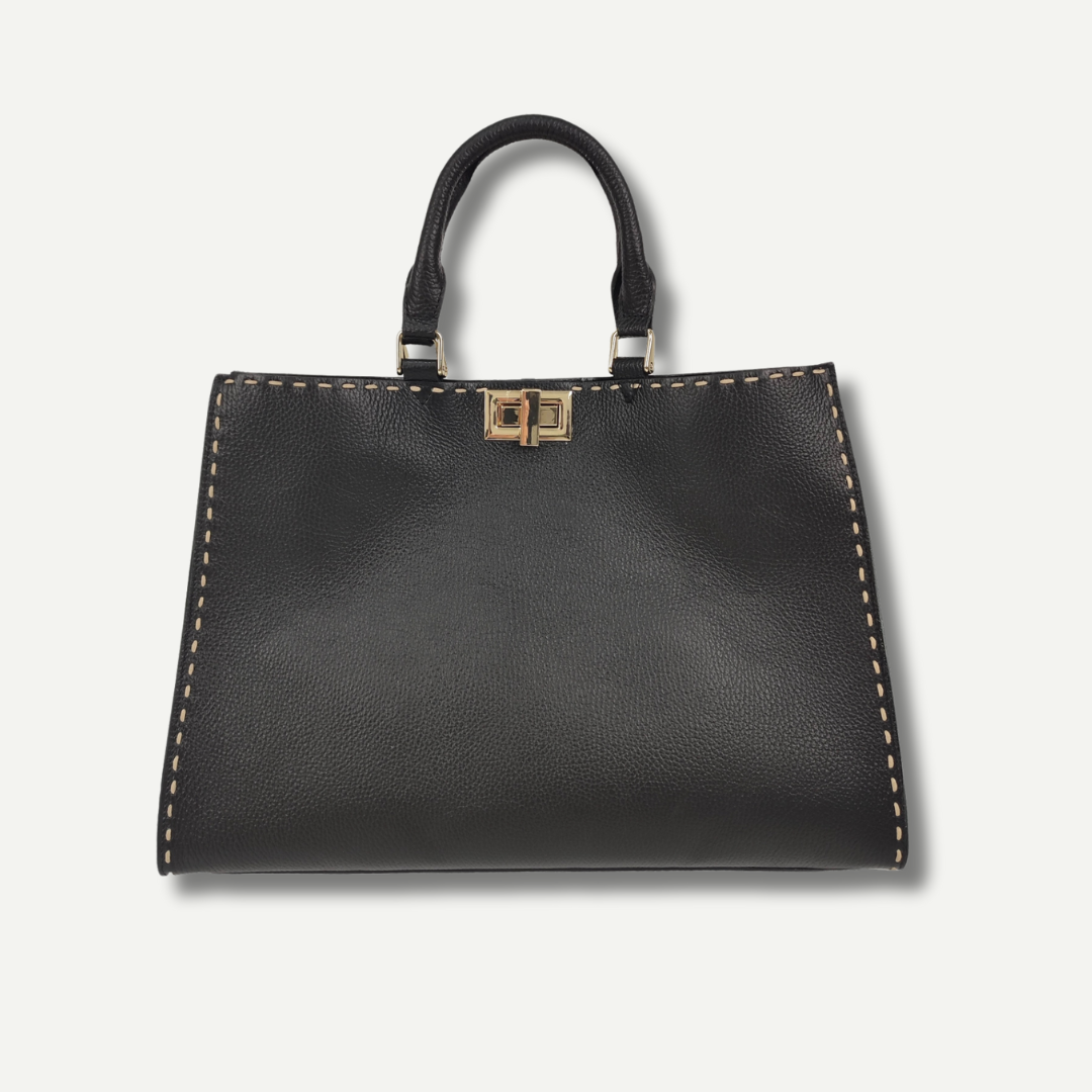 Italian Leather Collection The Stitched Tote