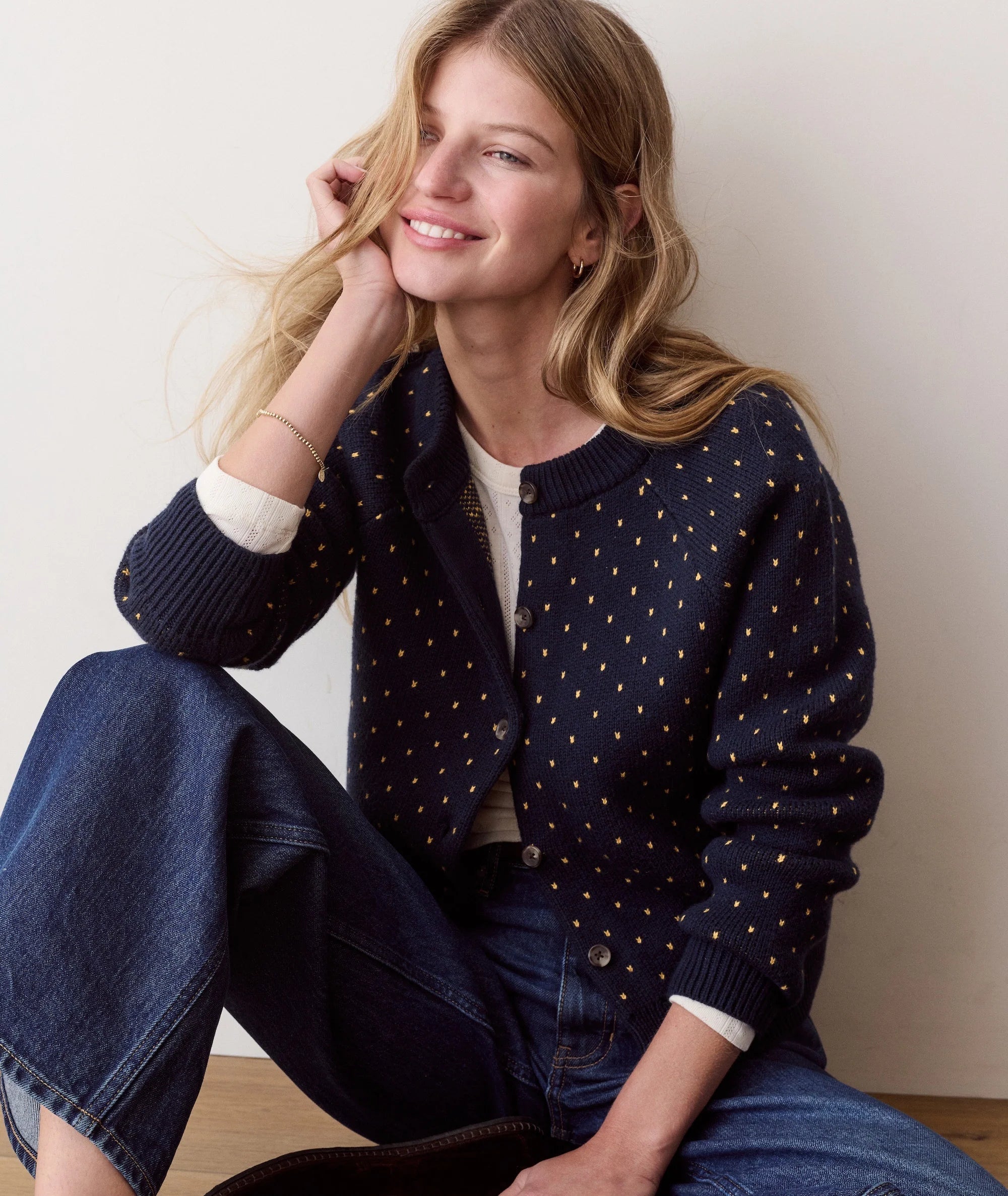 Marine Layer Iris Crewneck Cardigan
