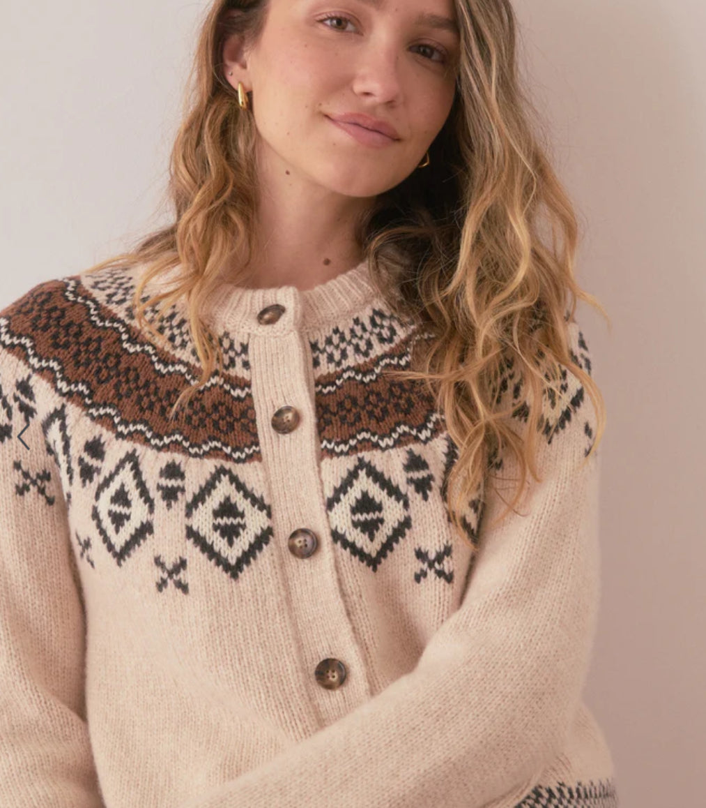 Marine Layer Ava Fair Isle Cardigan 2220-05