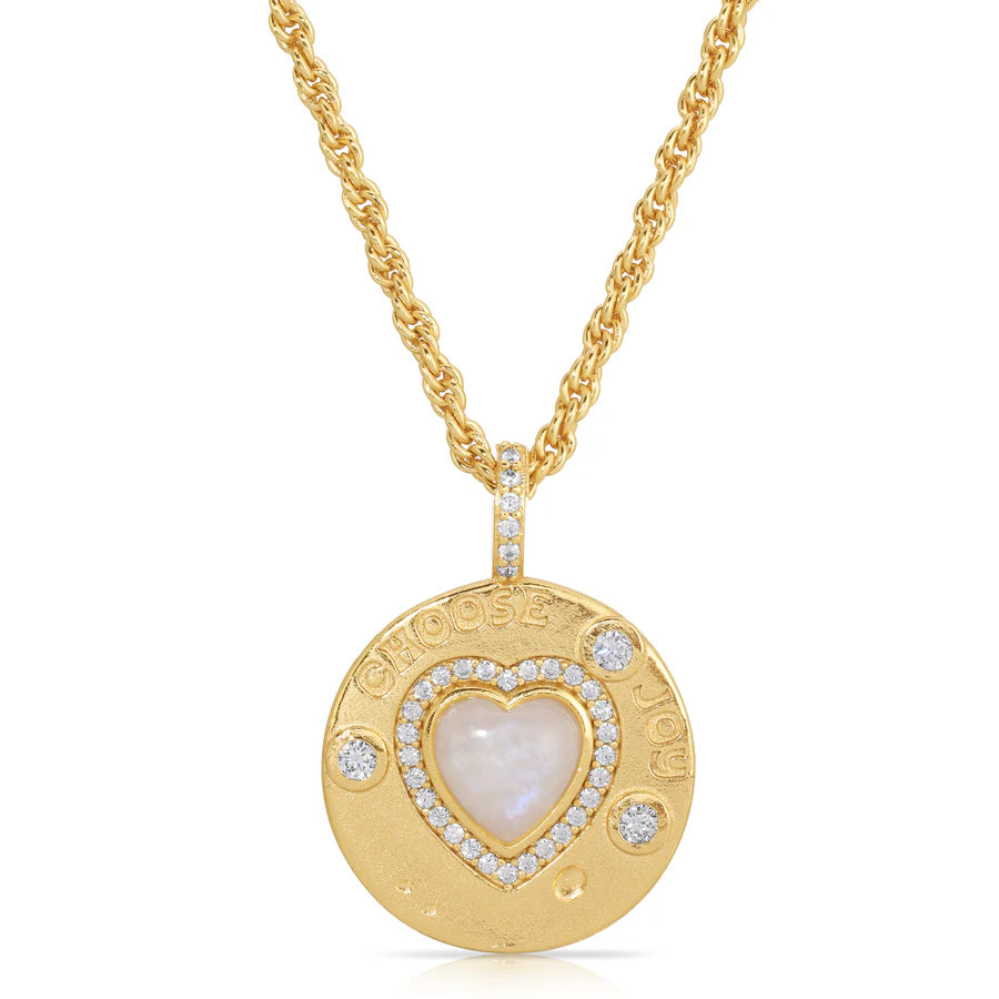 Joy Dravecky Joyful Heart Necklace in Moonstone JDFW-N2