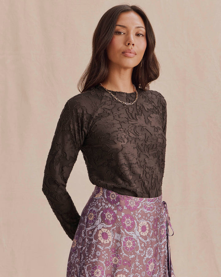 Splendid Cecelia Floral Long Sleeve Tee RF3K510