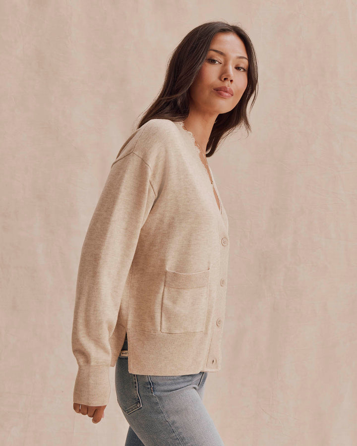 Splendid Georgie Lace Trim Cardi RF6K800