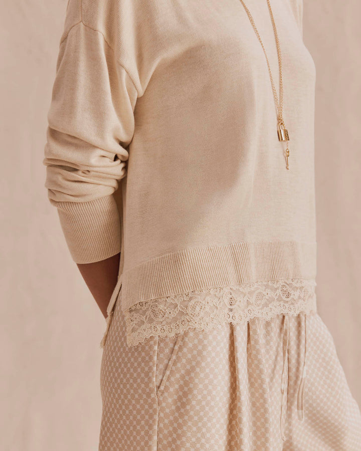 Splendid Georgie Lace Trim Pullover RF6S380