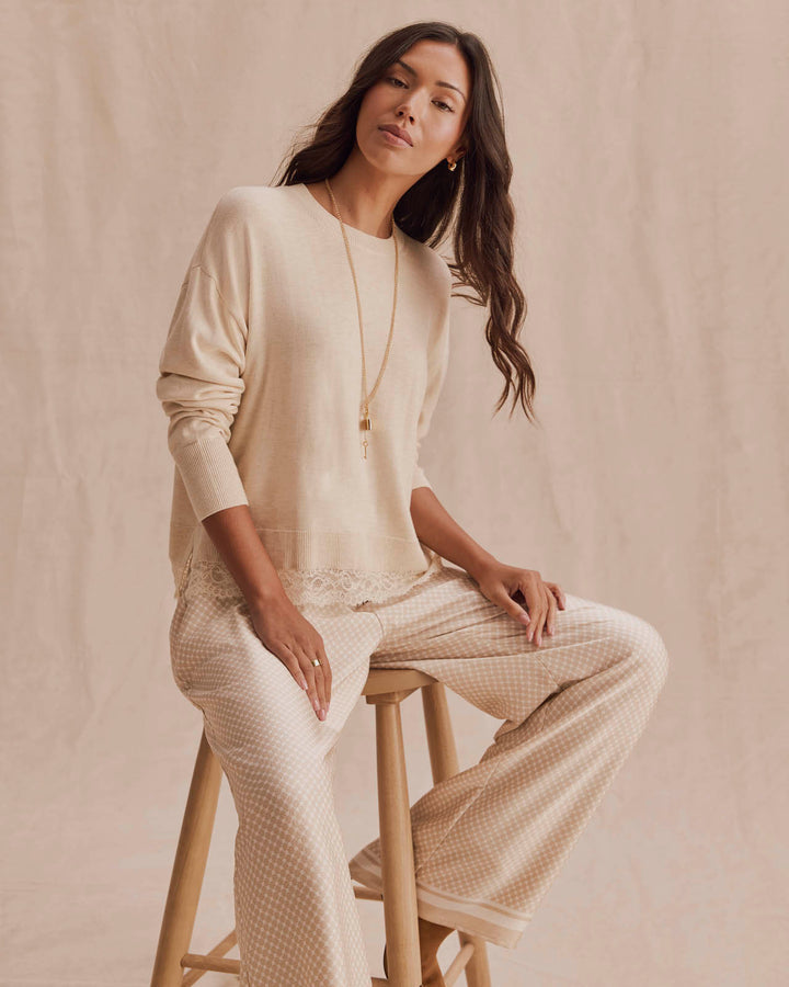 Splendid Georgie Lace Trim Pullover RF6S380
