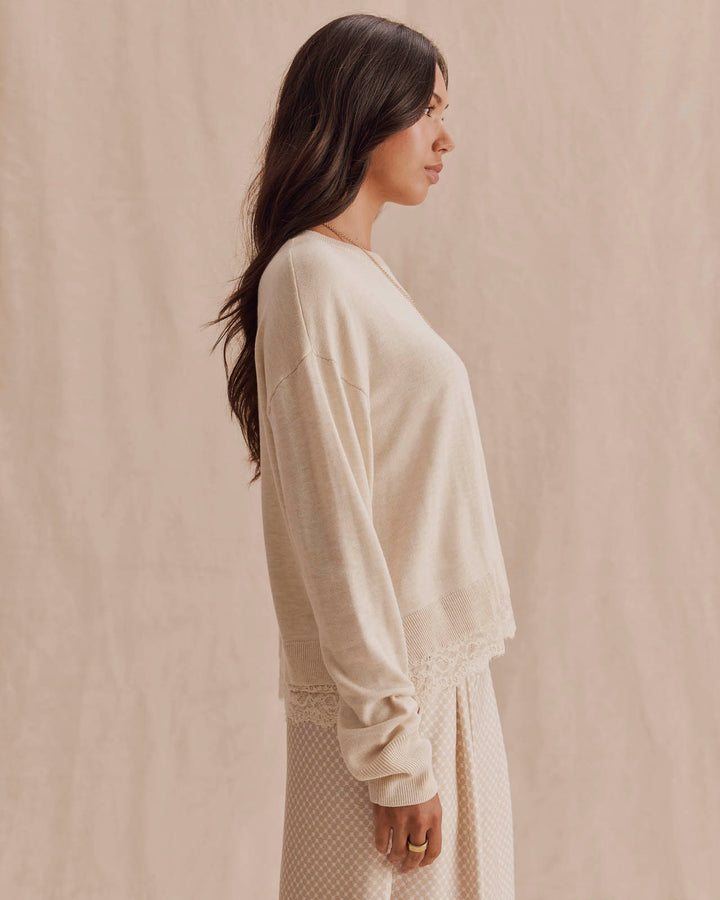 Splendid Georgie Lace Trim Pullover RF6S380