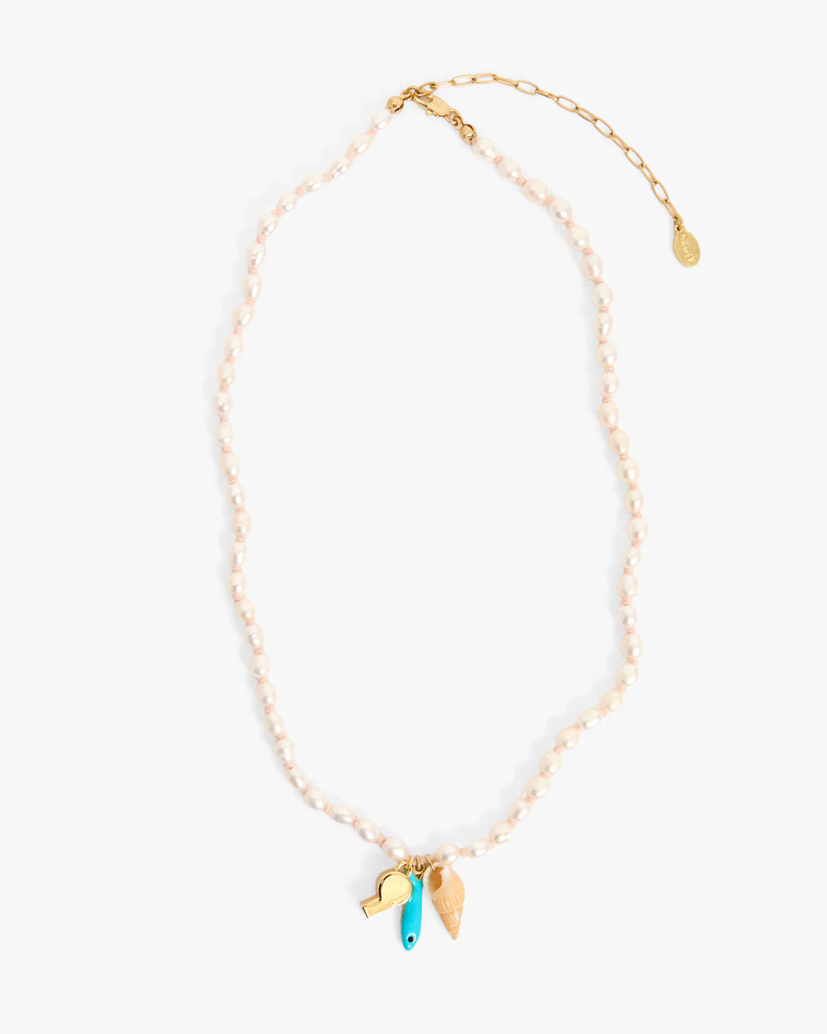 Clare V. Freshwater Pearl Charm Necklace CVJ1000811