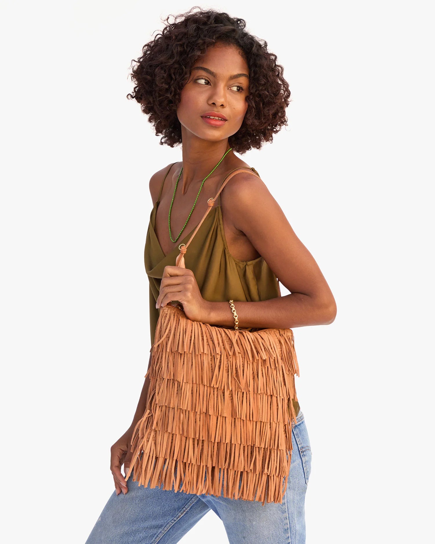 Clare V. Shoulder Strap CVS1000428-CUOIO-OS