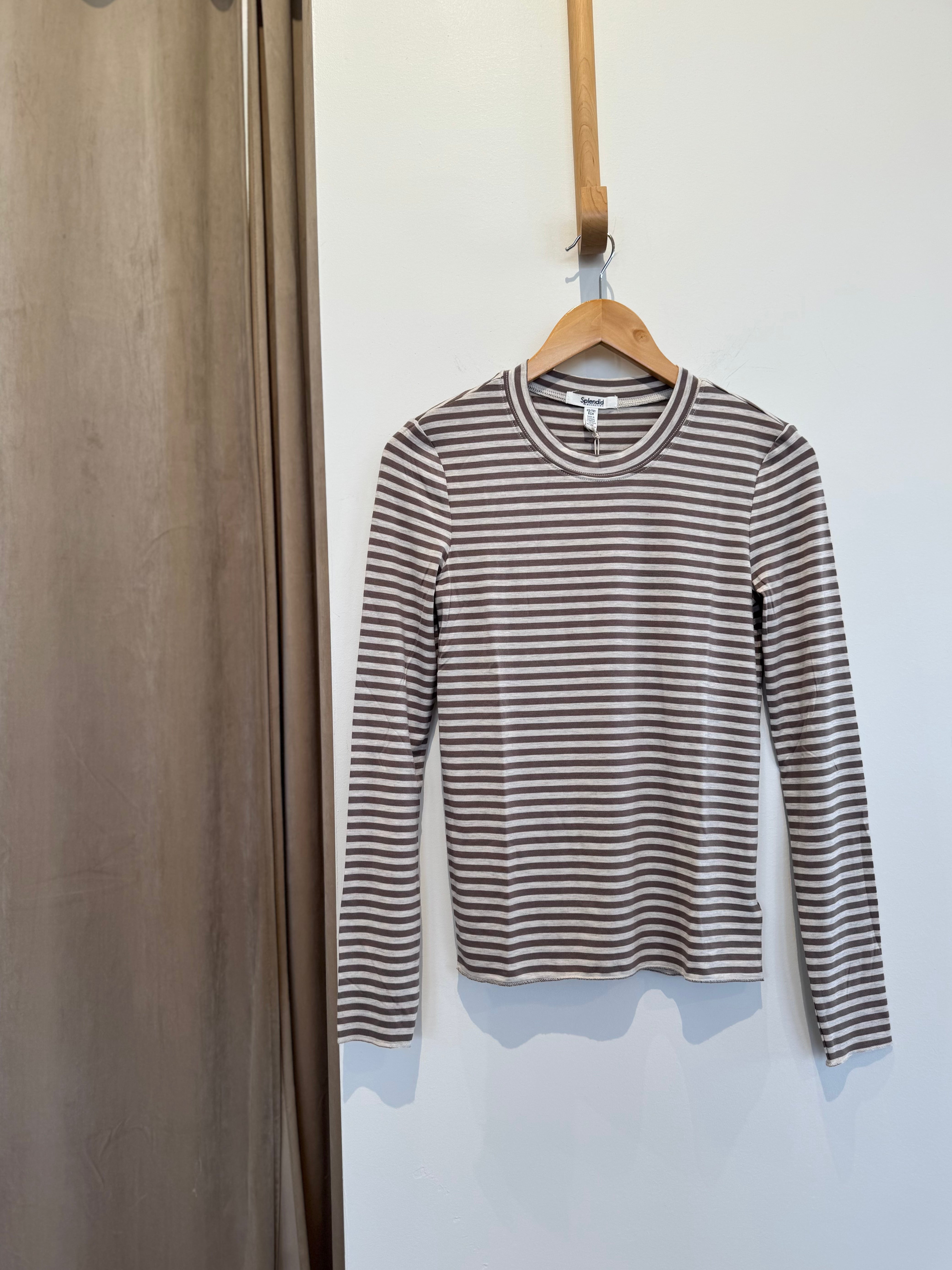 Splendid Striped Bamboo Long Sleeve Tee RF3K541