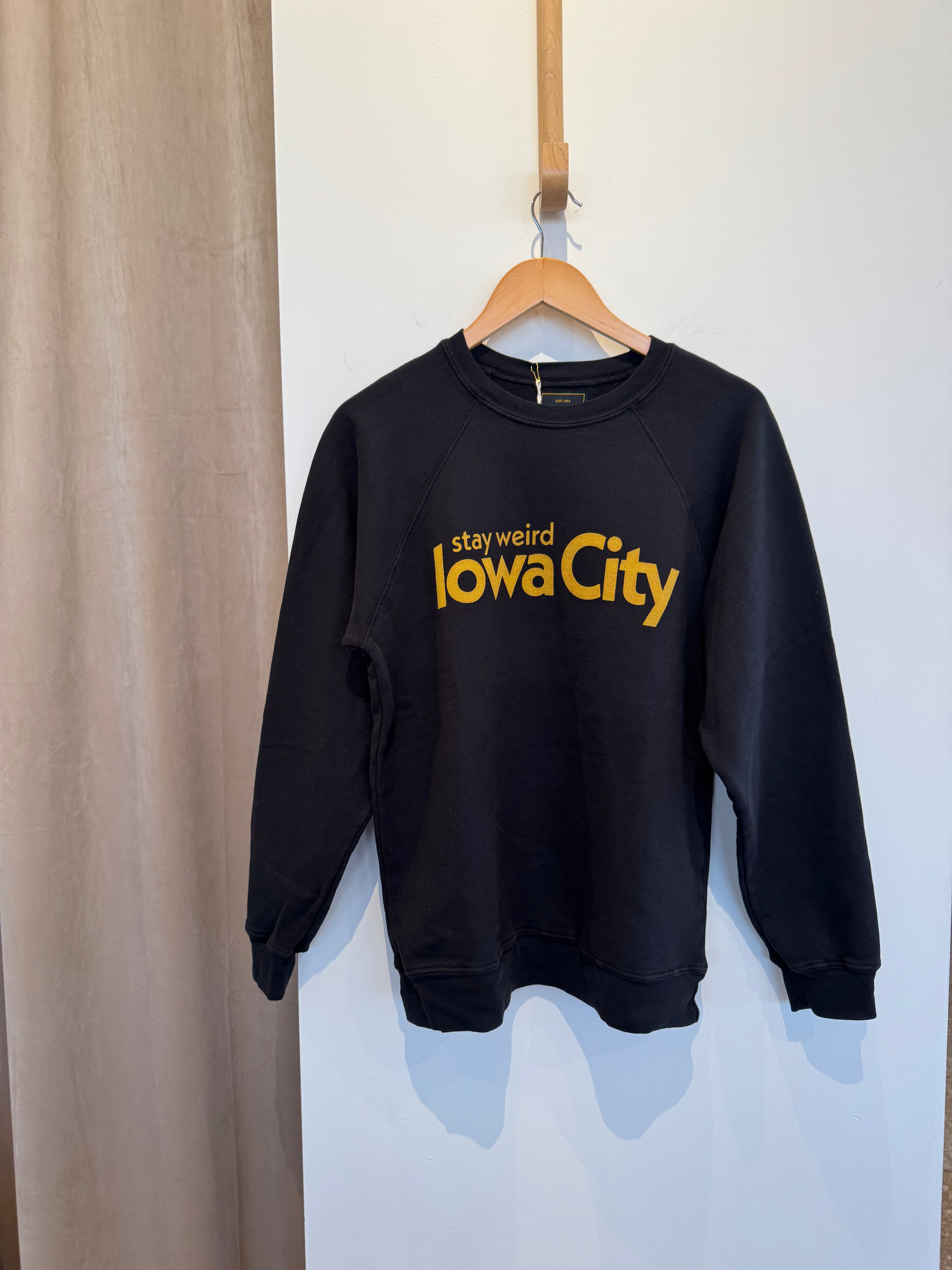 Retro Brand Stay Weird Iowa City Varsity Full Length Sweatshirt