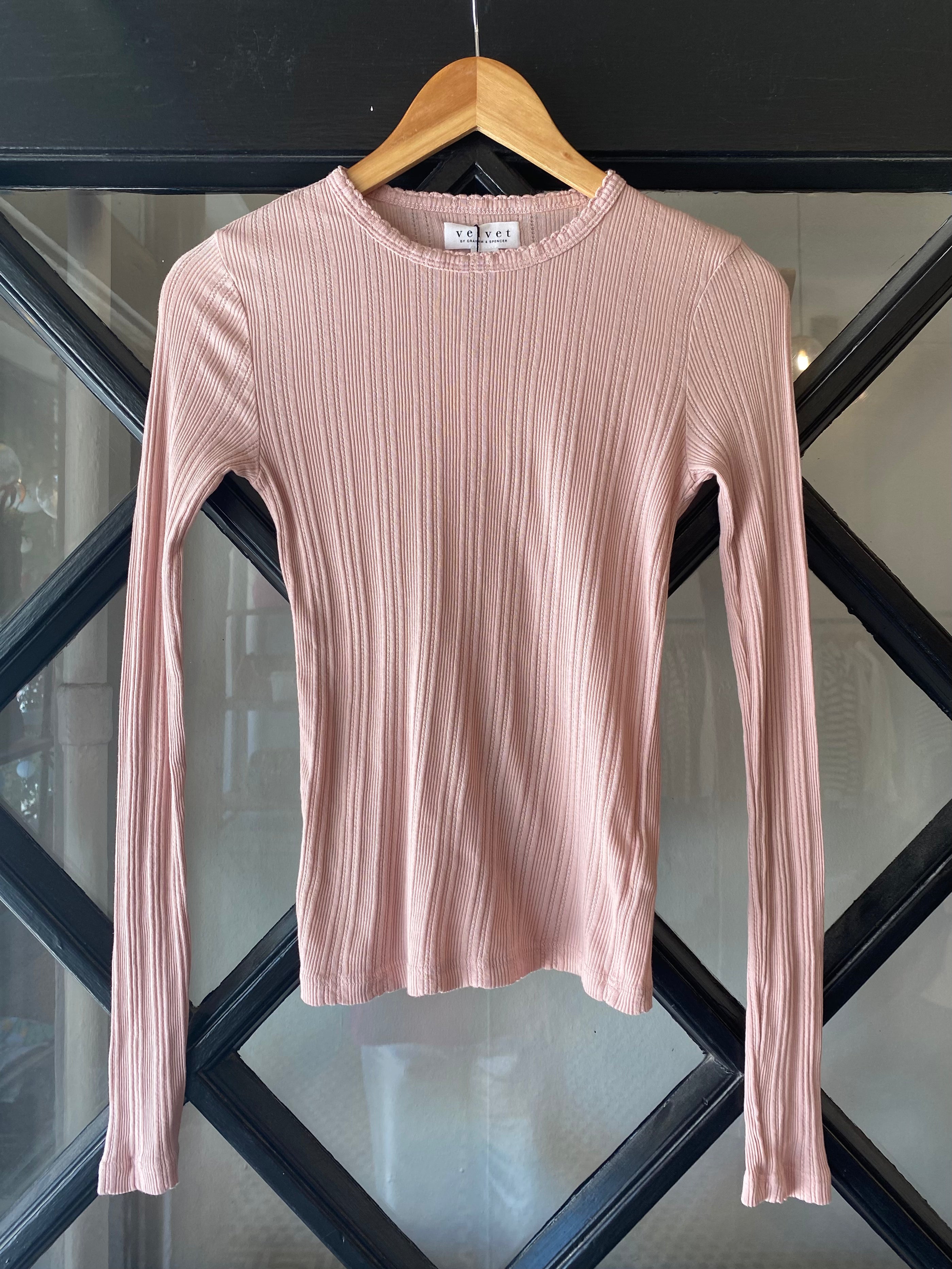 Velvet Mauri Long Sleeve Pointelle Tee