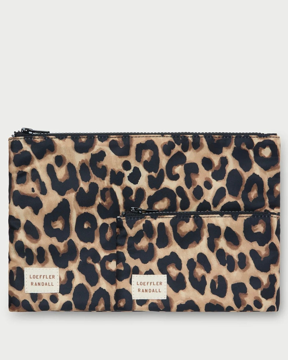 Loeffler Randall Tracy Leopard Pouch Set