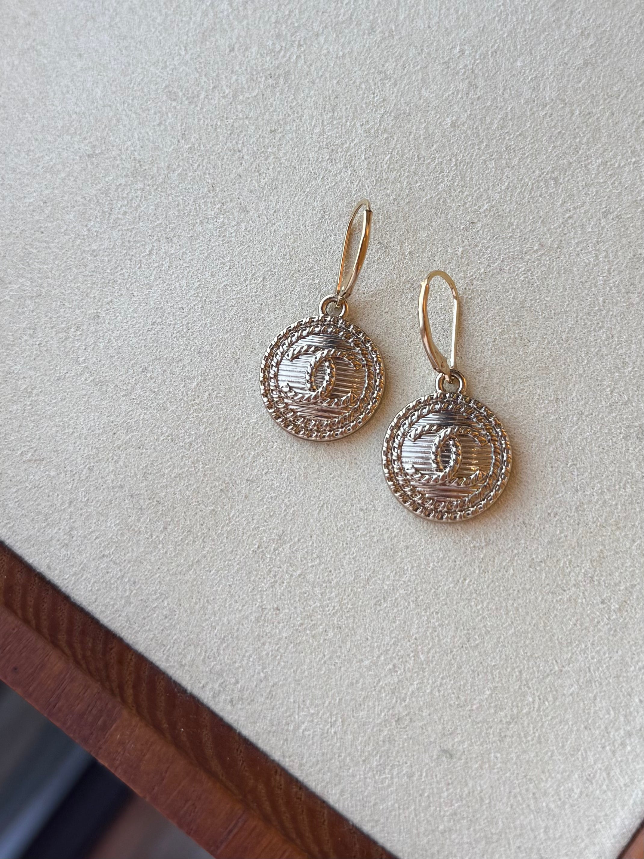 Luxury Upcycled Double "C" 14k Gold Filled Earring 1205