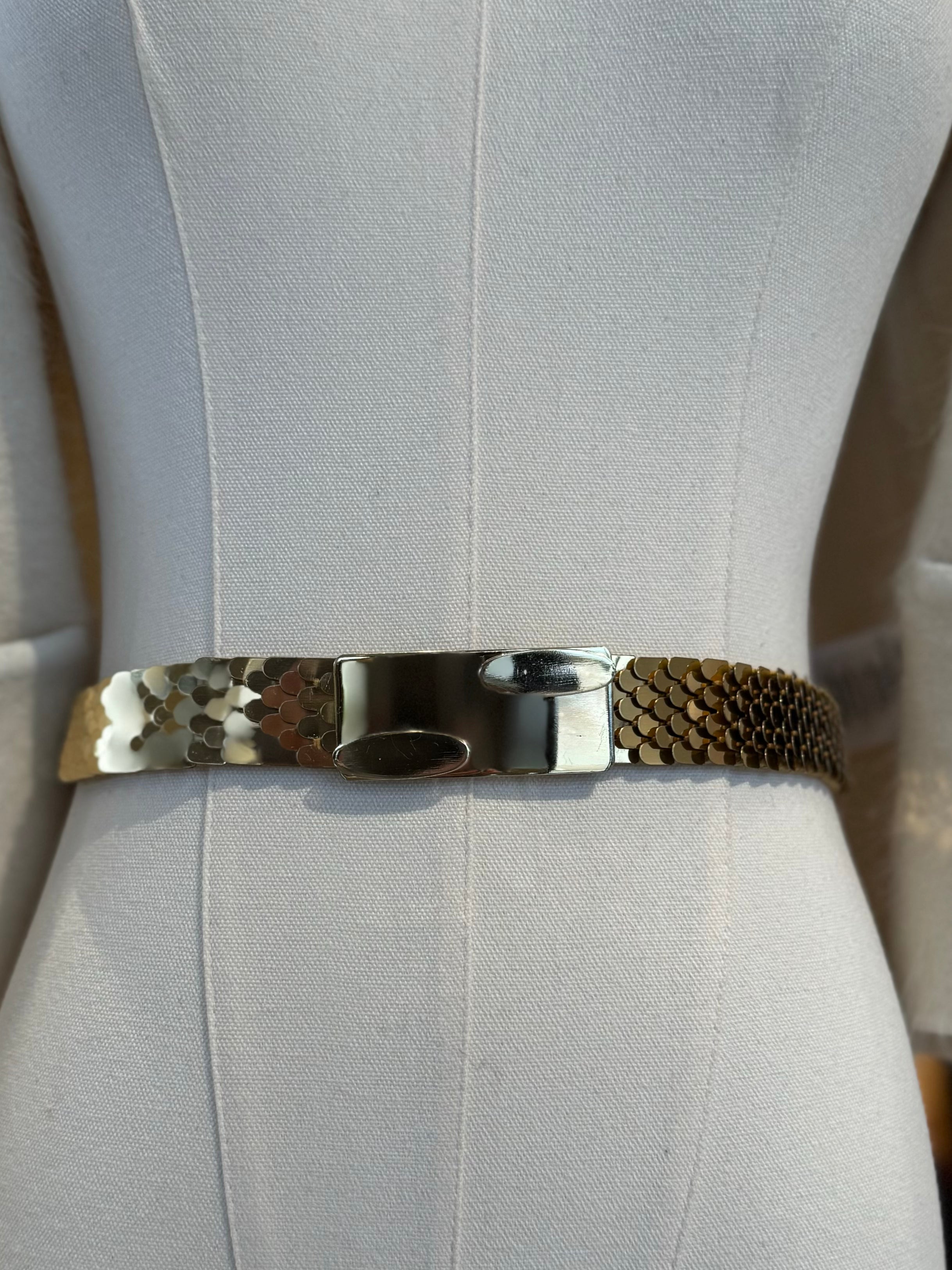 Paris Flea Market #94 Stretch Gold Sequin Belt