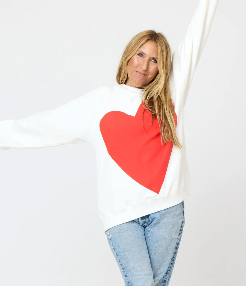 Kerri Rosenthal Benton Imperfect Heart Sweatshirt R25–3373