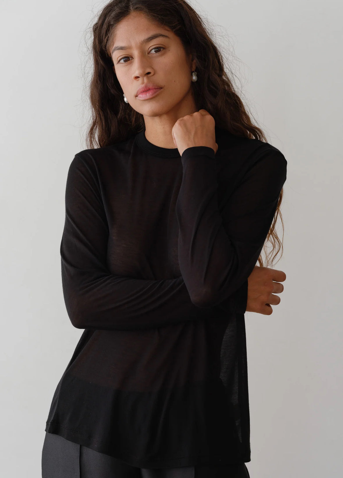 DONNI. The Silk Jersey Long Sleeve 1049063