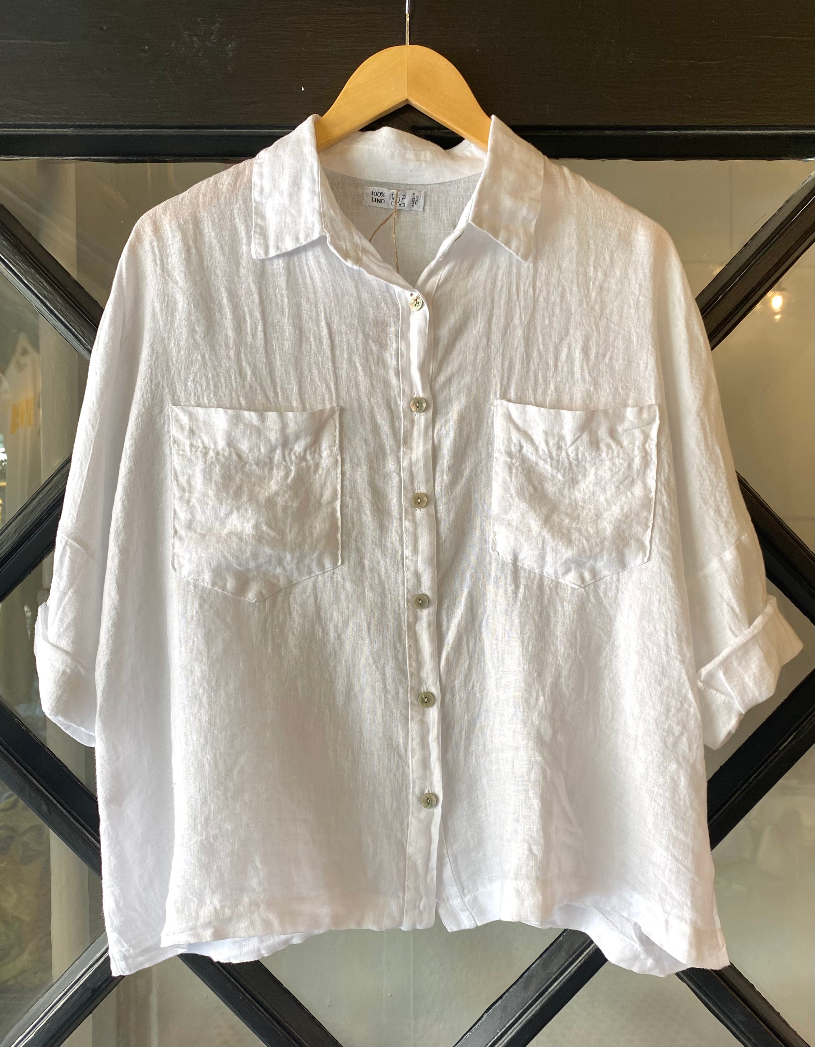 European Linen Collection Linen Camp Shirt 68103
