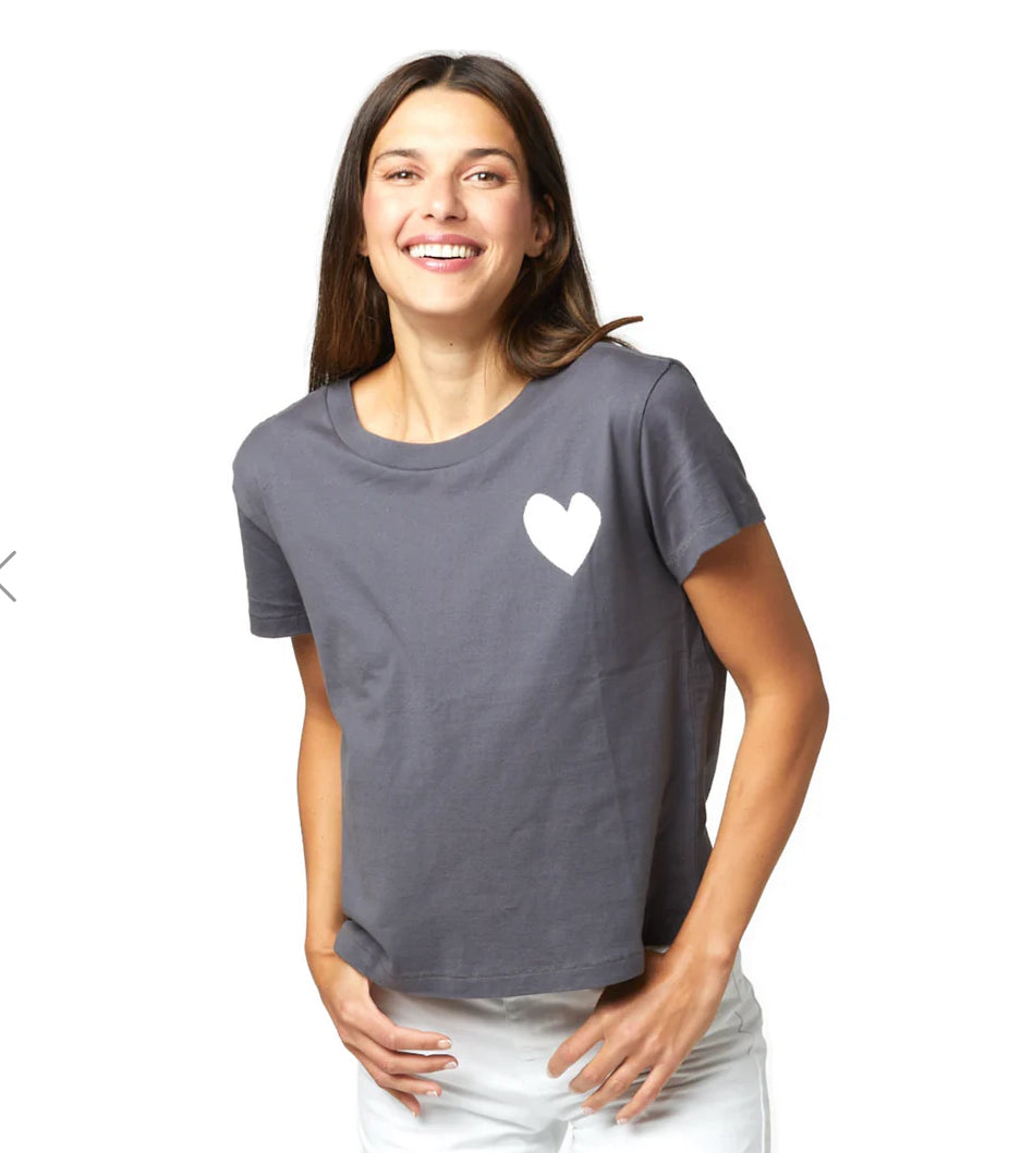 Kerri Rosenthal Suke Tee Contrast Imperfect Heart R23-1109